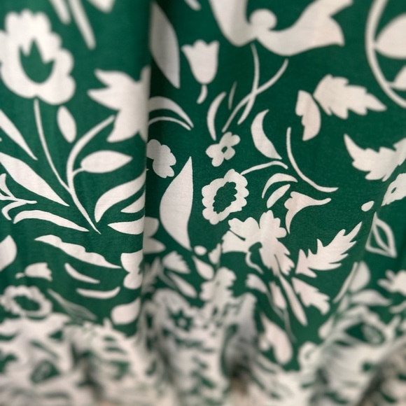 BODEN Green & White Eliza Midi Dress Sleeveless Tropical Floral sz 10P M0333 - Picture 6 of 12